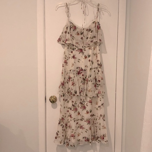 NWT WAYF Imola Tiered Floral Midi Dress - Picture 7 of 9